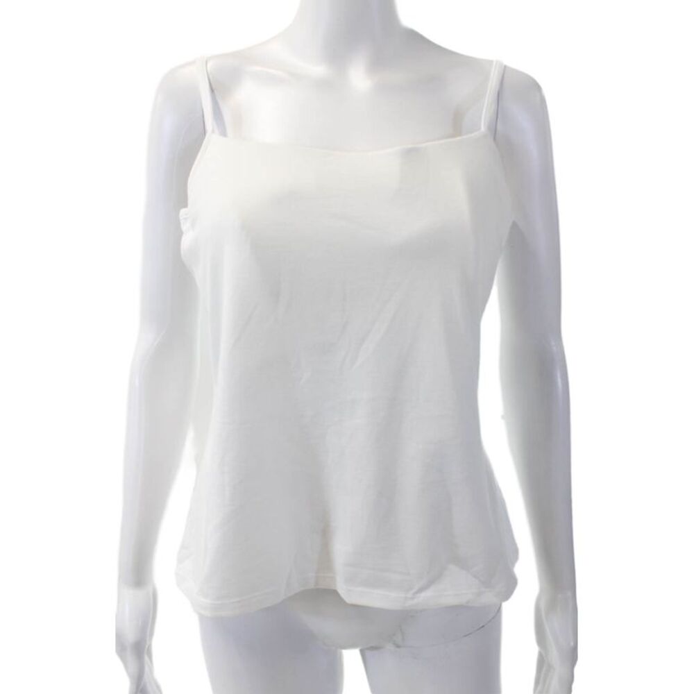 Panache Womens Cotton Adjustable Underwired Camisole Bra Vest White Size 42D
